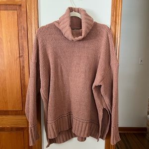 Aerie Oversized Sweater - Blush Pink/Clay